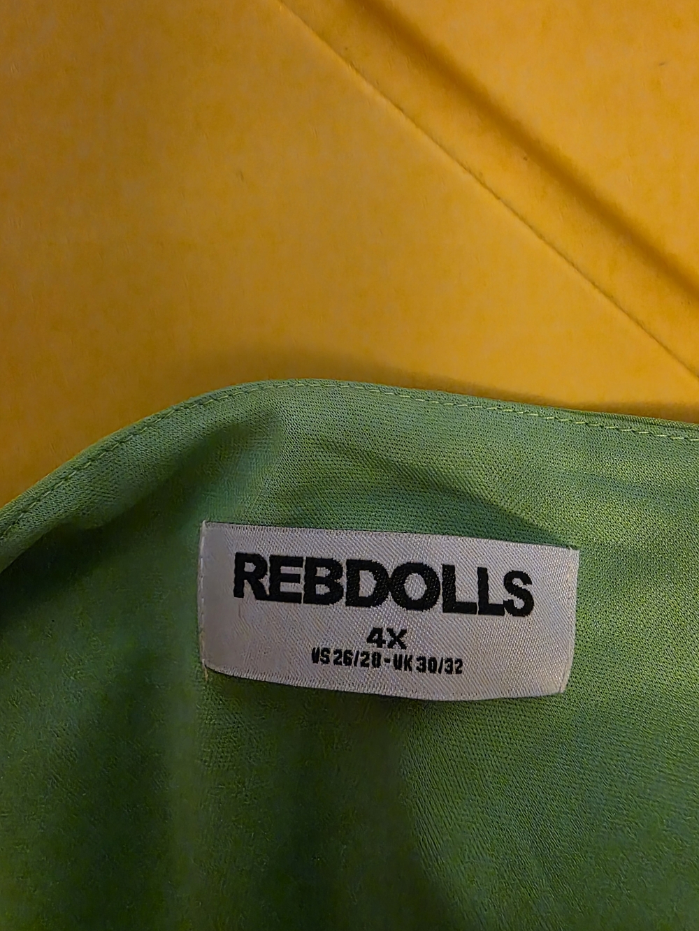 Rebdolls Lime Green One-Shoulder Draped Top - Picture 2 of 2